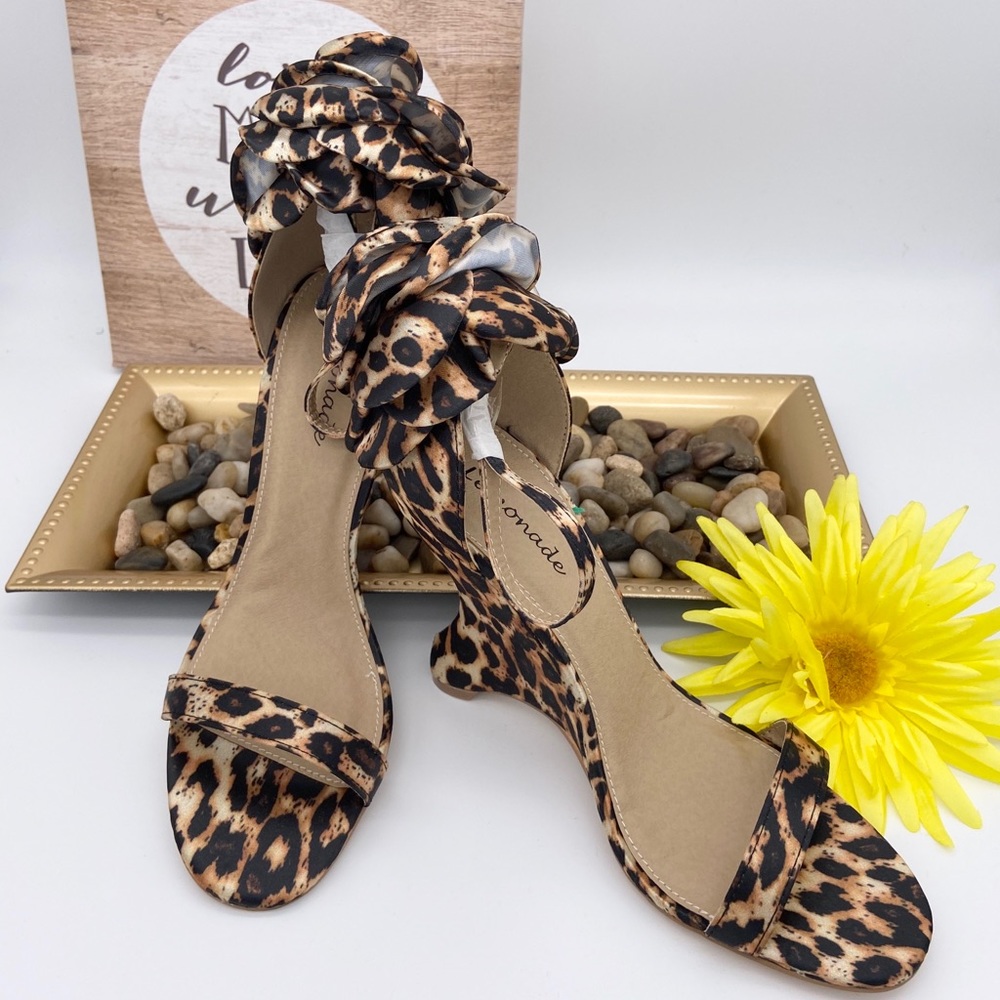 Lemonade Leopard wedge heel shoes